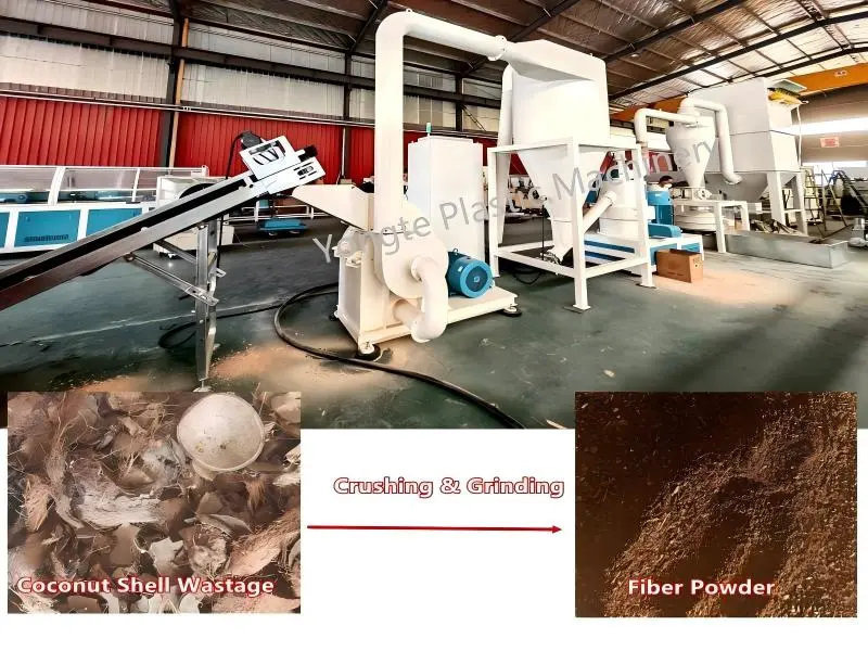 Vyetnam Müştərisi üçün Coconut Shell Recycling WPC Line Sınaq