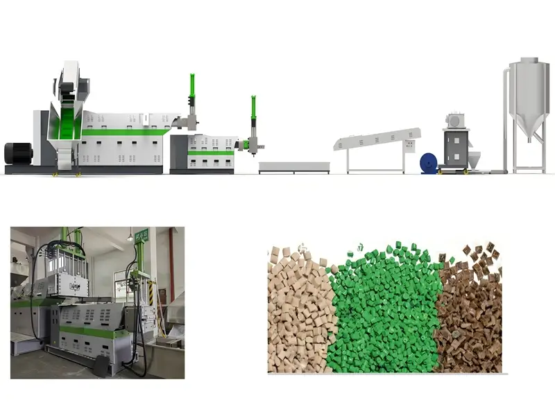 Filmin təkrar emalı üçün plastik peletləmə maşını